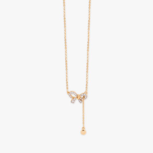 Sheryl Crystal Bow Necklace