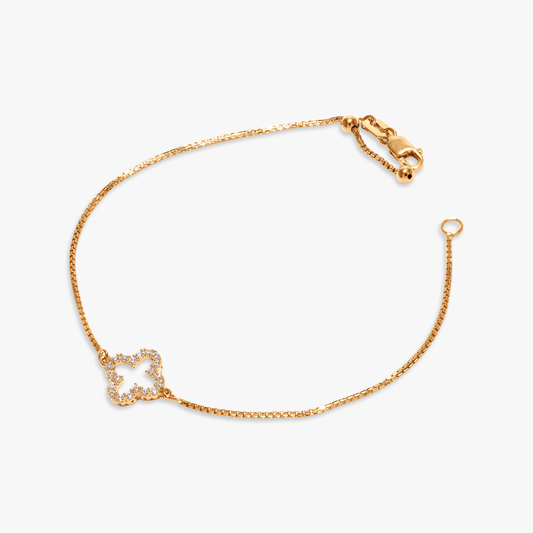 Sonia Clover Hollow Bracelet