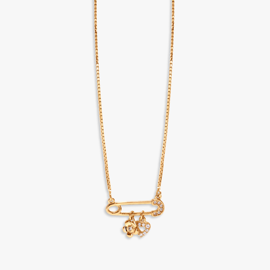 Devine Heart Pin Necklace