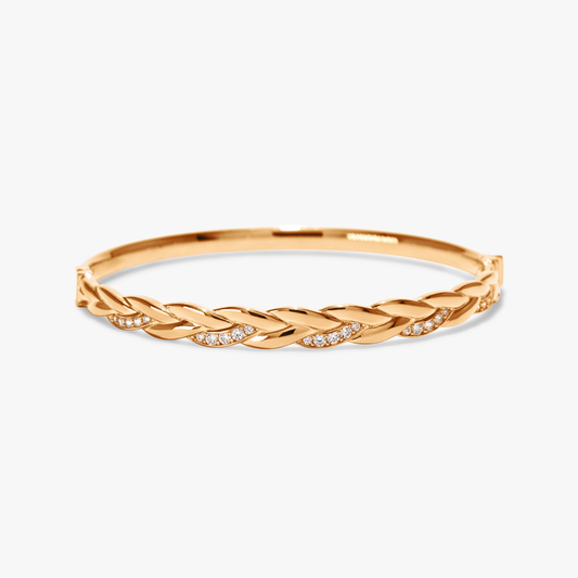 Gwen Leaf Stone Bangle