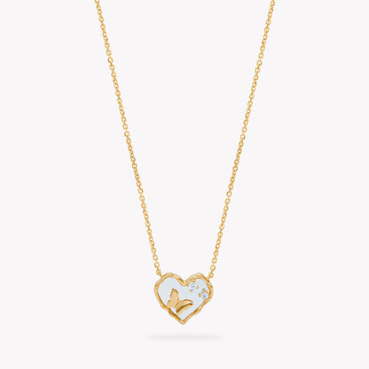 Faye Butterfly on Heart Necklace