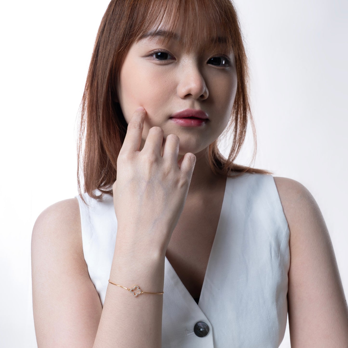 Sonia Clover Hollow Bracelet