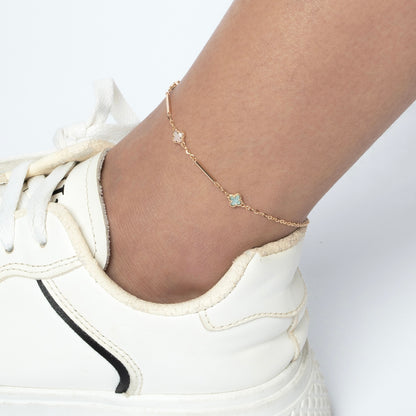 Elias Colorful Clover Anklet