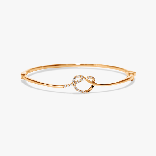 Mira Heart Knot Bangle