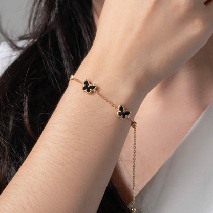 Amari Black Butterfly Bracelet