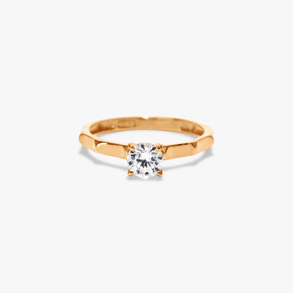 Meredith Solitaire Hexa Ring