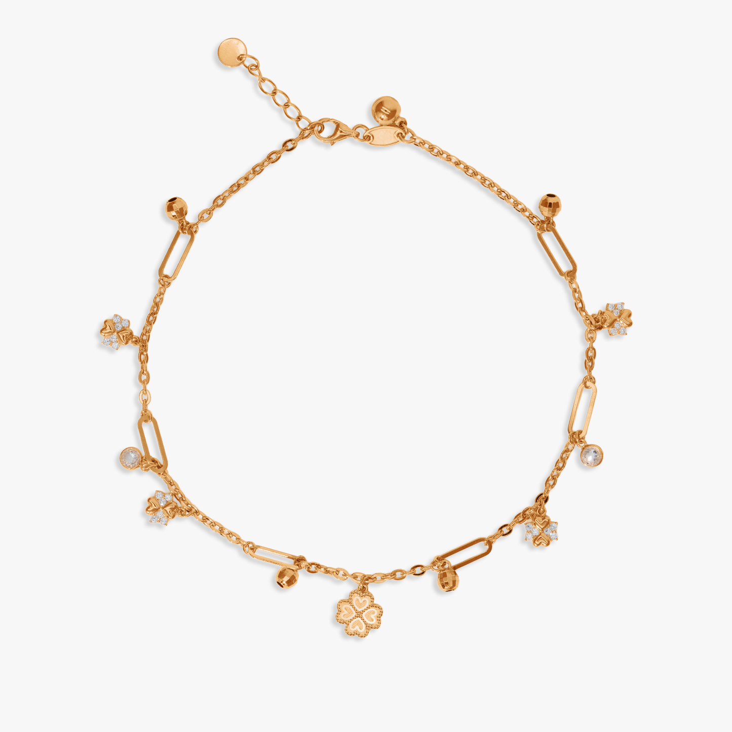 Althea Flower Charm Anklet