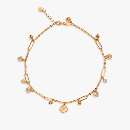 Althea Flower Charm Anklet