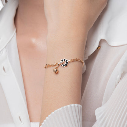 Dacota Black Flower Bracelet