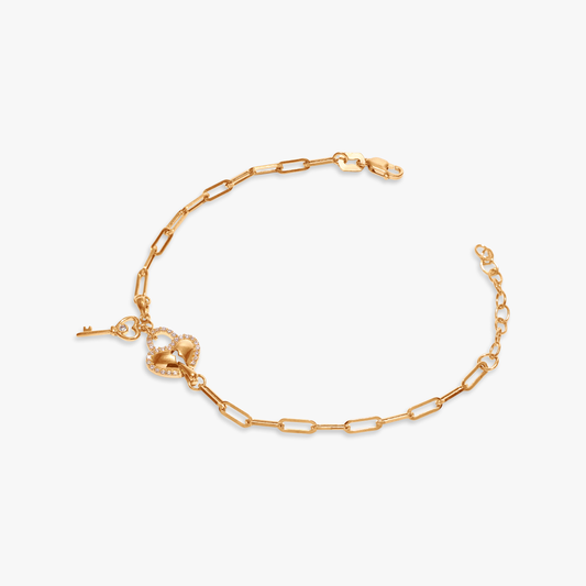 Jesse Heart n Lock Bracelet
