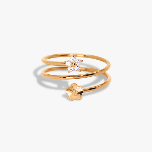Bova Spiral Flower Ring