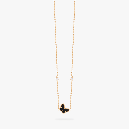 Amari Black Butterfly Necklace