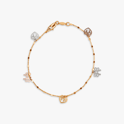 Liana Heart Bow Charm Bracelet