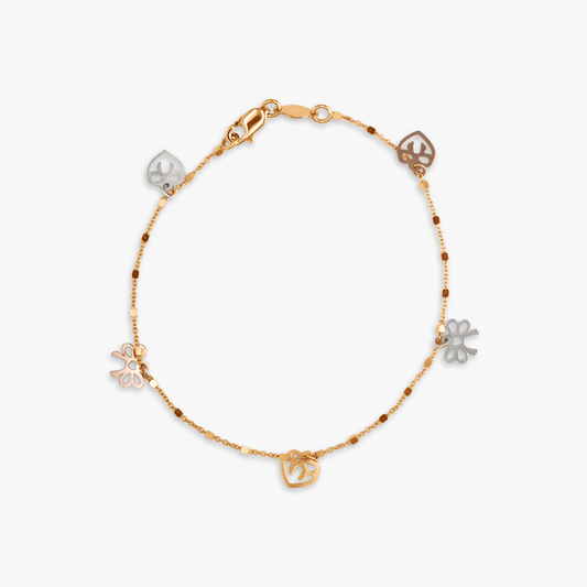 Liana Heart Bow Charm Bracelet