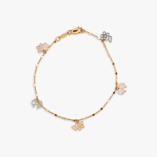 Liana Flower Bow Charm Bracelet