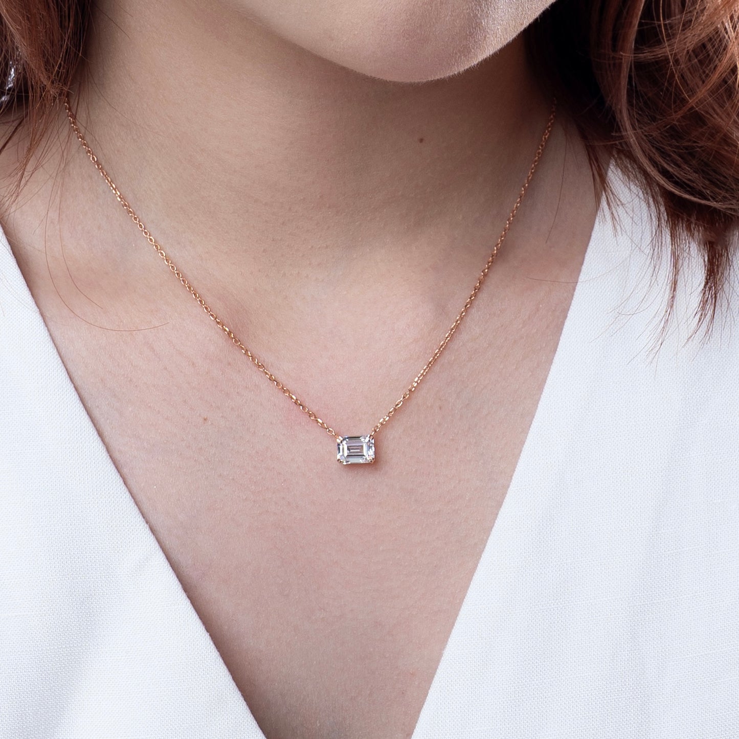 Letizia Emerald Cut Necklace