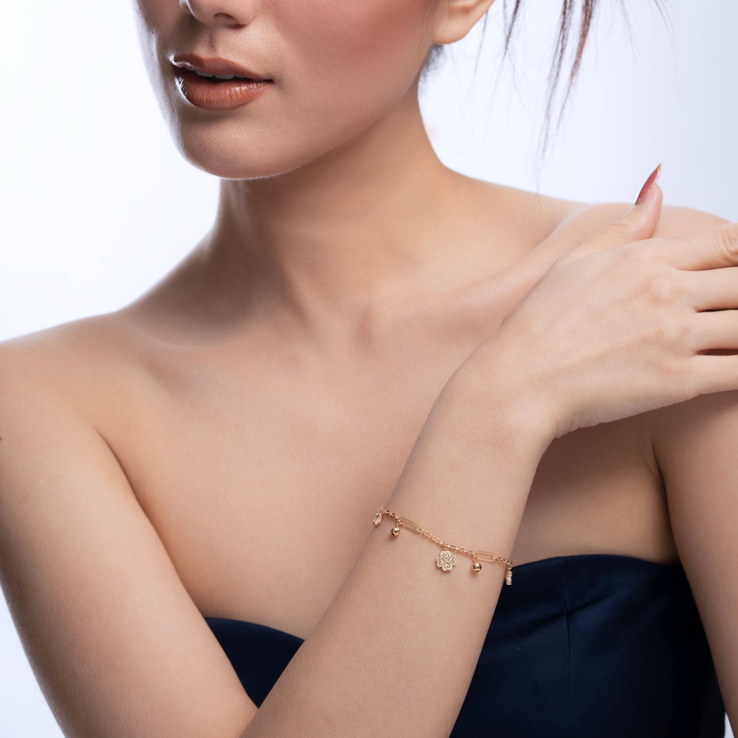 Althea Flower Charm Bracelet