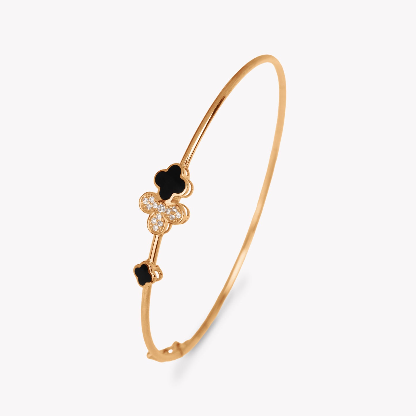 Mazie Black Clover Bangle