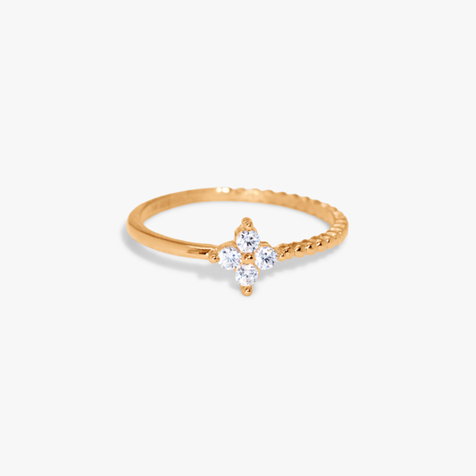 Jovanca Clover Beads Ring