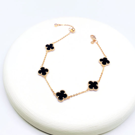 Venara Black Clover Yellow Bracelet