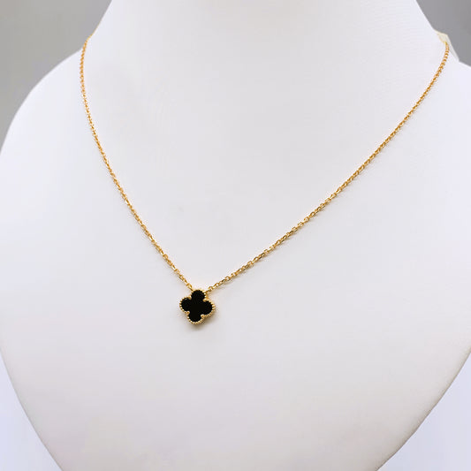 Venara Black Clover Yellow Necklace