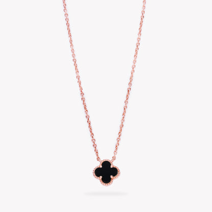 Venara Black Clover Necklace