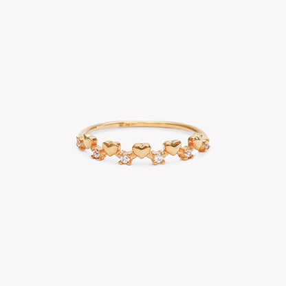 Agathe Heart Listring Ring