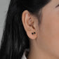 Laia Black Ribbon Stud Earring