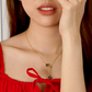 Leila Black Clover Necklace