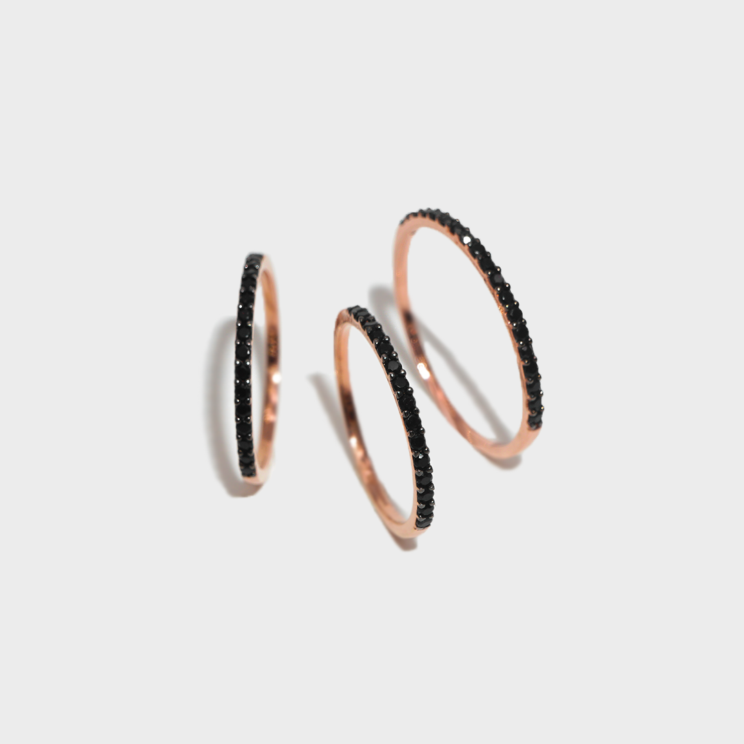 Eve Classic Black Stacking Ring