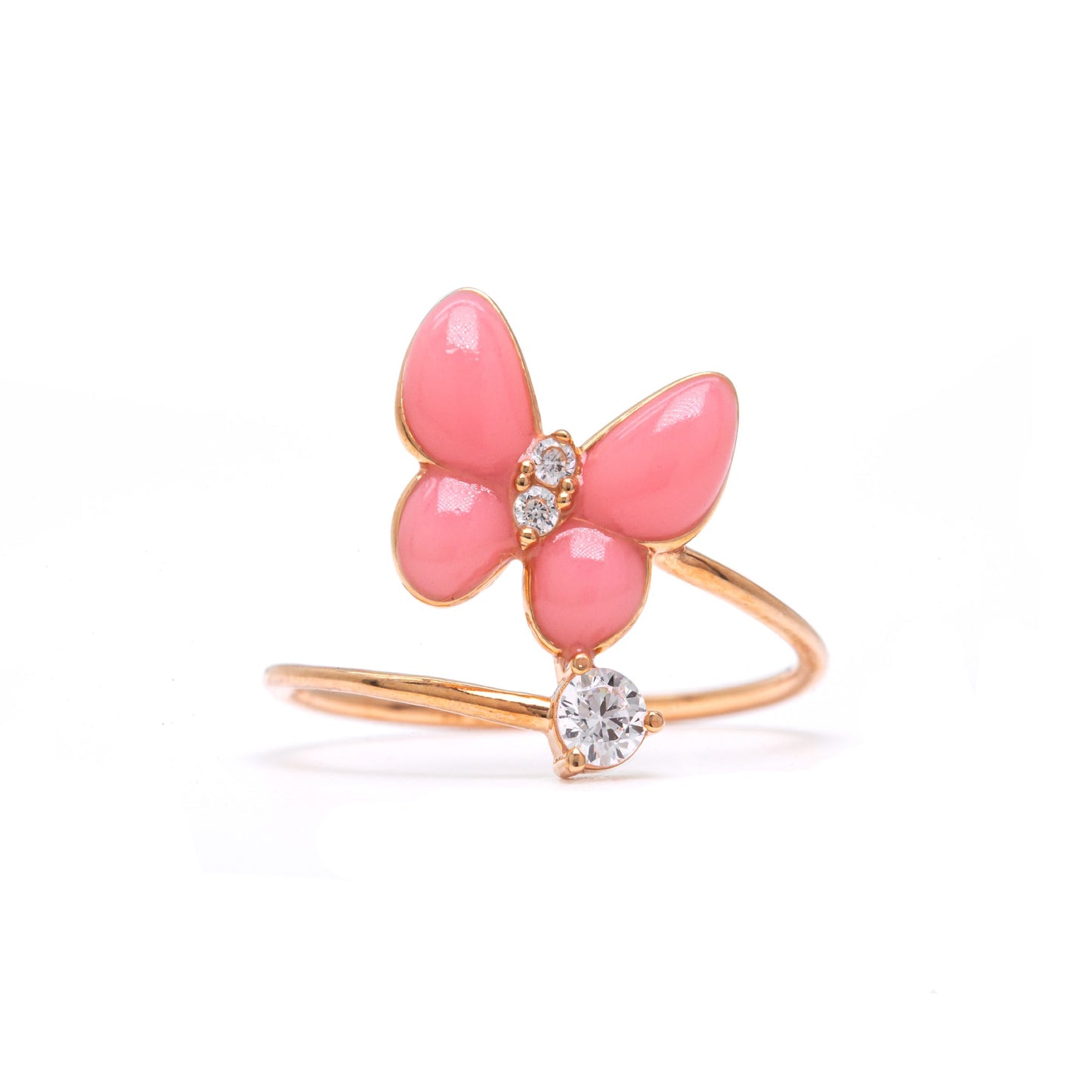 Catalina Pink Butterfly Ring
