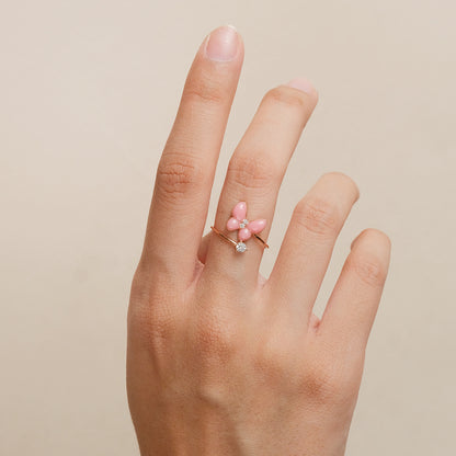 Catalina Pink Butterfly Ring